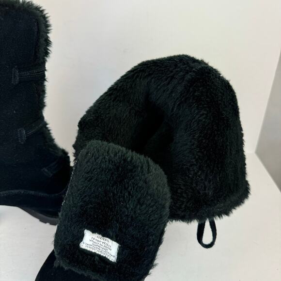 COLIN STUART | Black Suede Faux Fur Heel Ankle Boots | Women's 8.5 - Picture 5 of 12